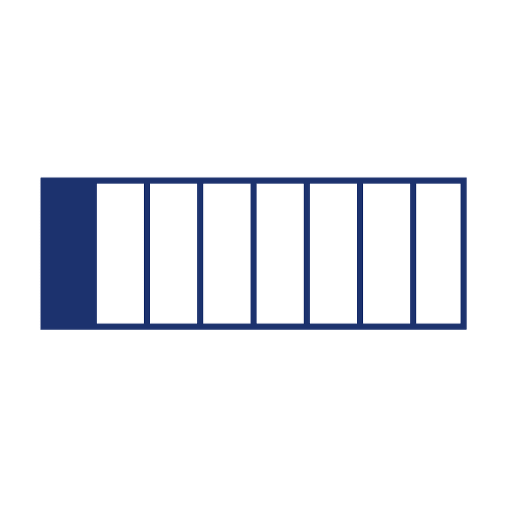 Fraction Bar — 1/8 (one eighth)