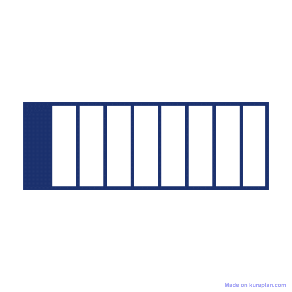 Fraction Bar — 1/9 (one ninth)