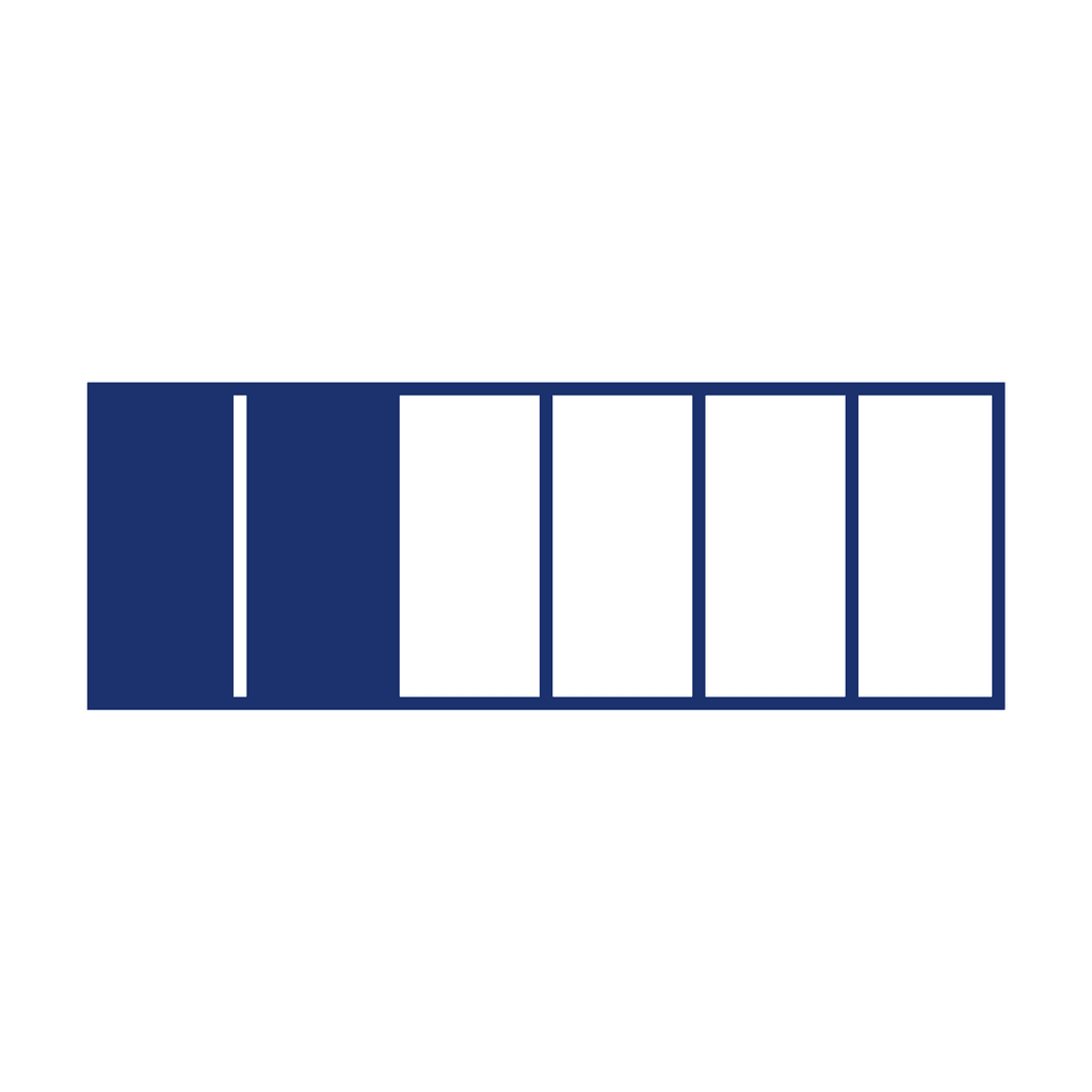 Fraction Bar — 2/6 (two sixths)