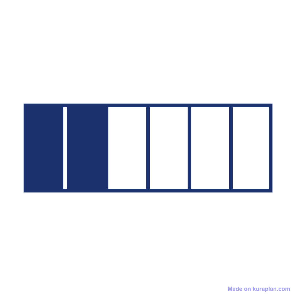 Fraction Bar — 2/6 (two sixths)