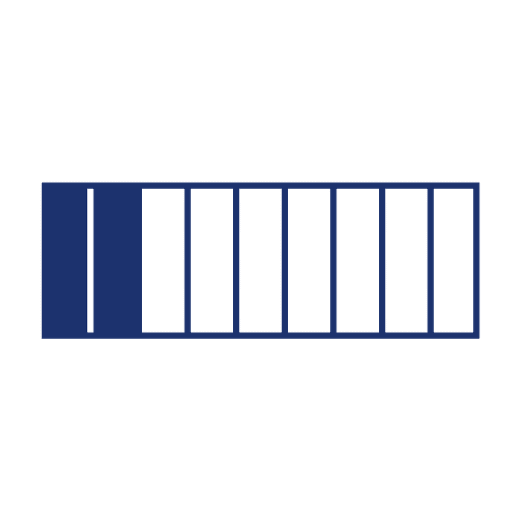 Fraction Bar — 2/9 (two ninths)