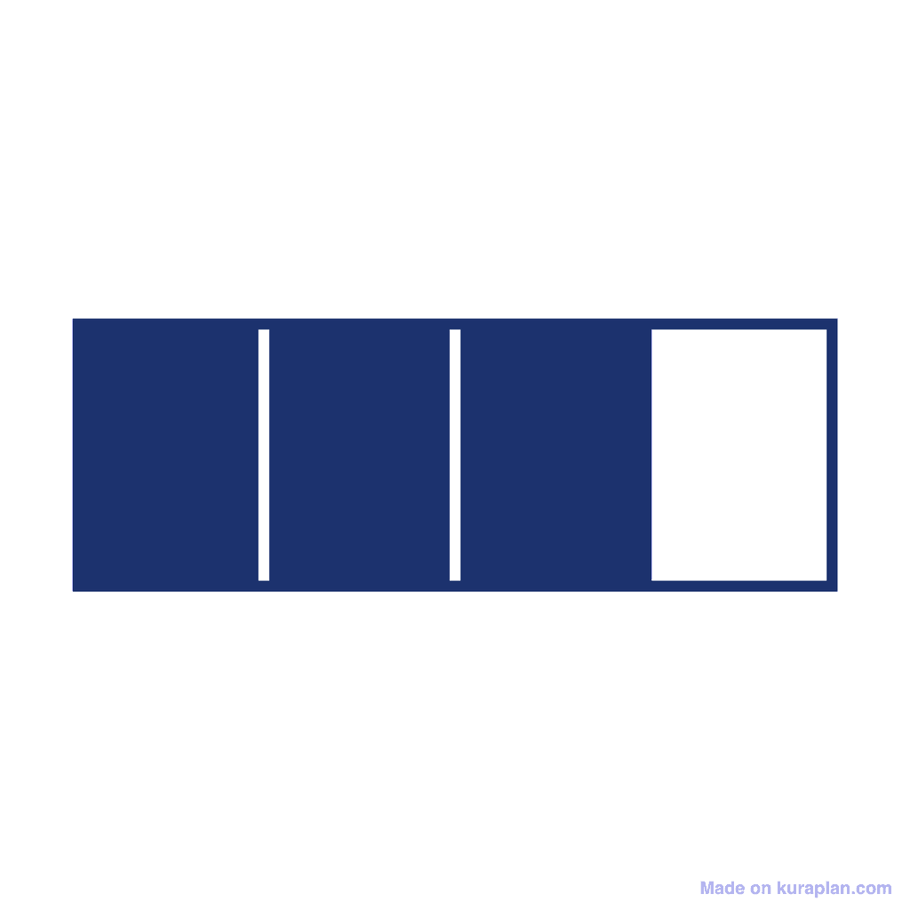 Fraction Bar — 3/4 (three quarters)
