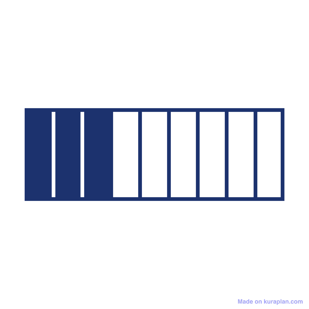 Fraction Bar — 3/9 (three ninths)