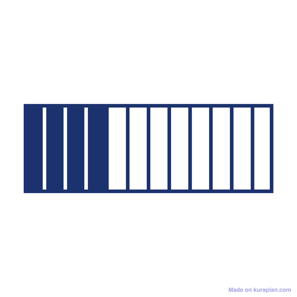 Fraction Bar — 4/12 (four twelfths)