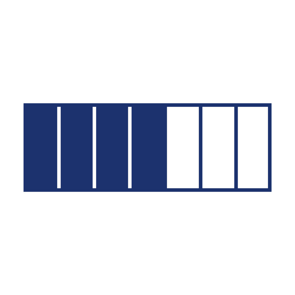 Fraction Bar — 4/7 (four sevenths)