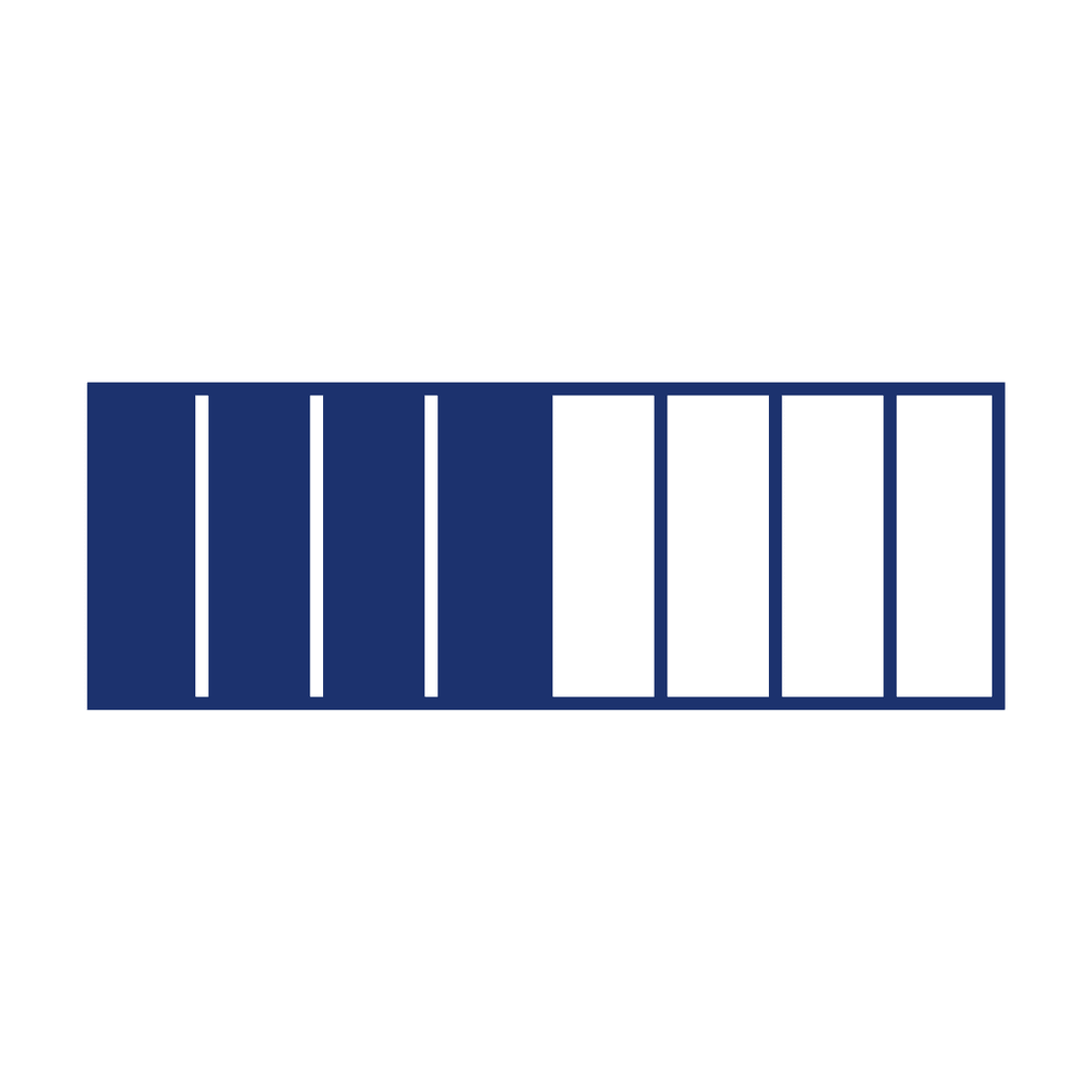 Fraction Bar — 4/8 (four eighths)