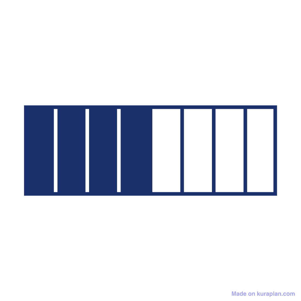 Fraction Bar — 4/8 (four eighths)
