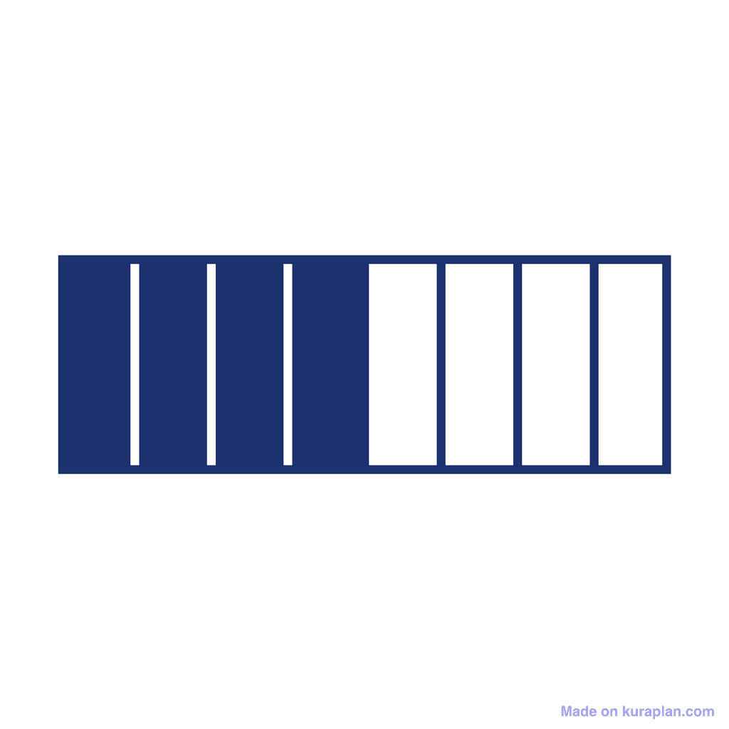 Fraction Bar — 4/8 (four eighths)