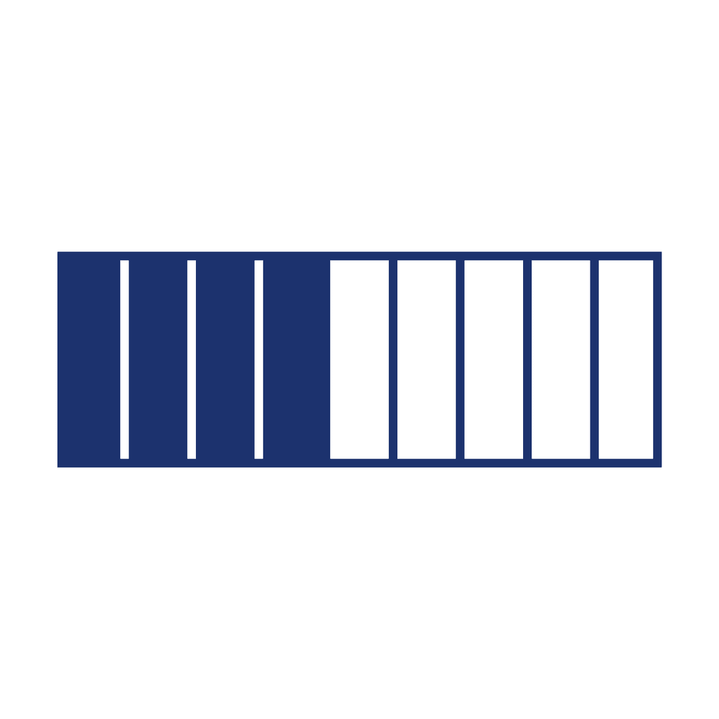 Fraction Bar — 4/9 (four ninths)