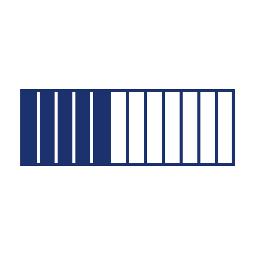 Fraction Bar — 5/12 (five twelfths)