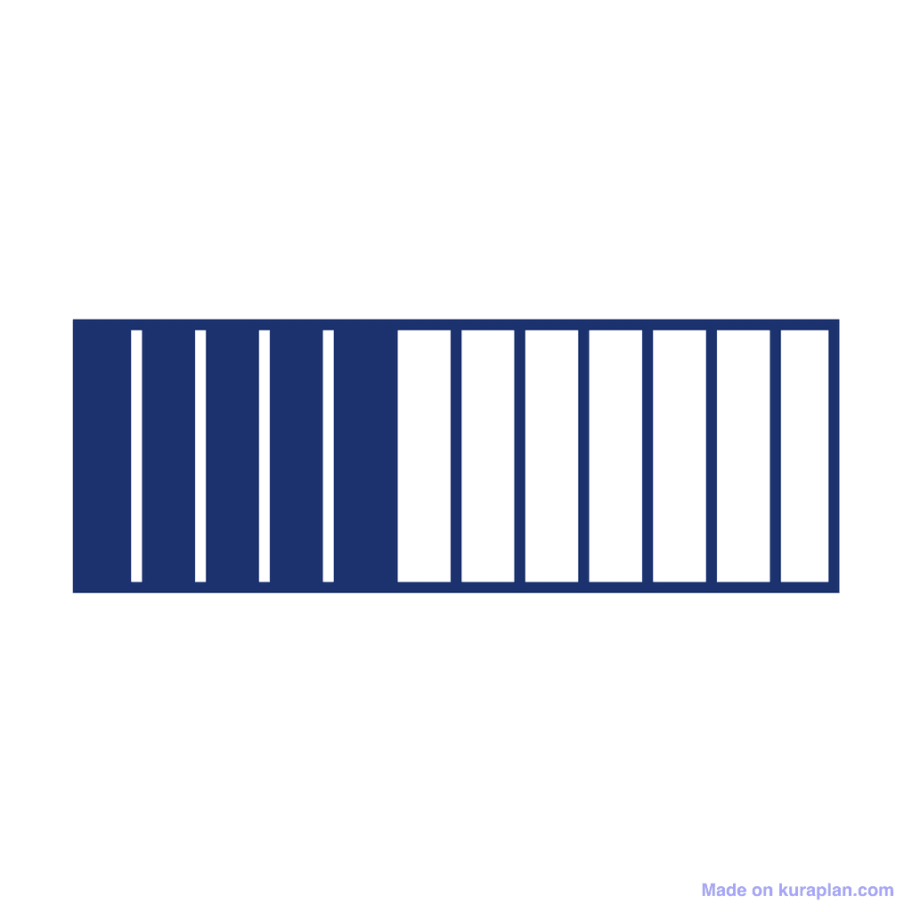 Fraction Bar — 5/12 (five twelfths)