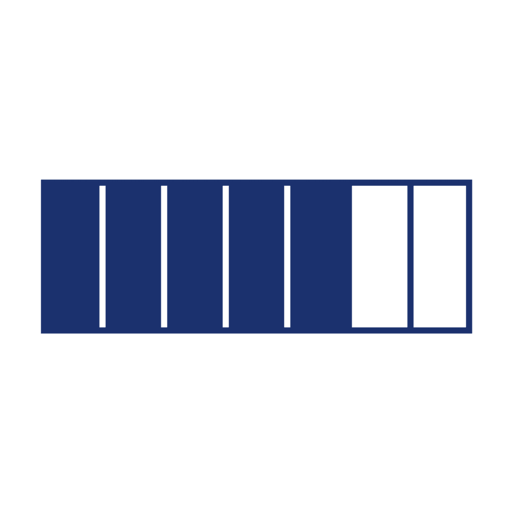 Fraction Bar — 5/7 (five sevenths)