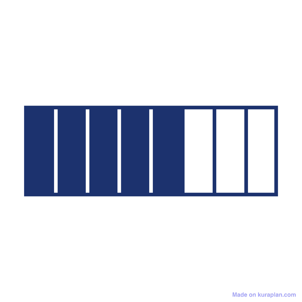 Fraction Bar — 5/8 (five eighths)