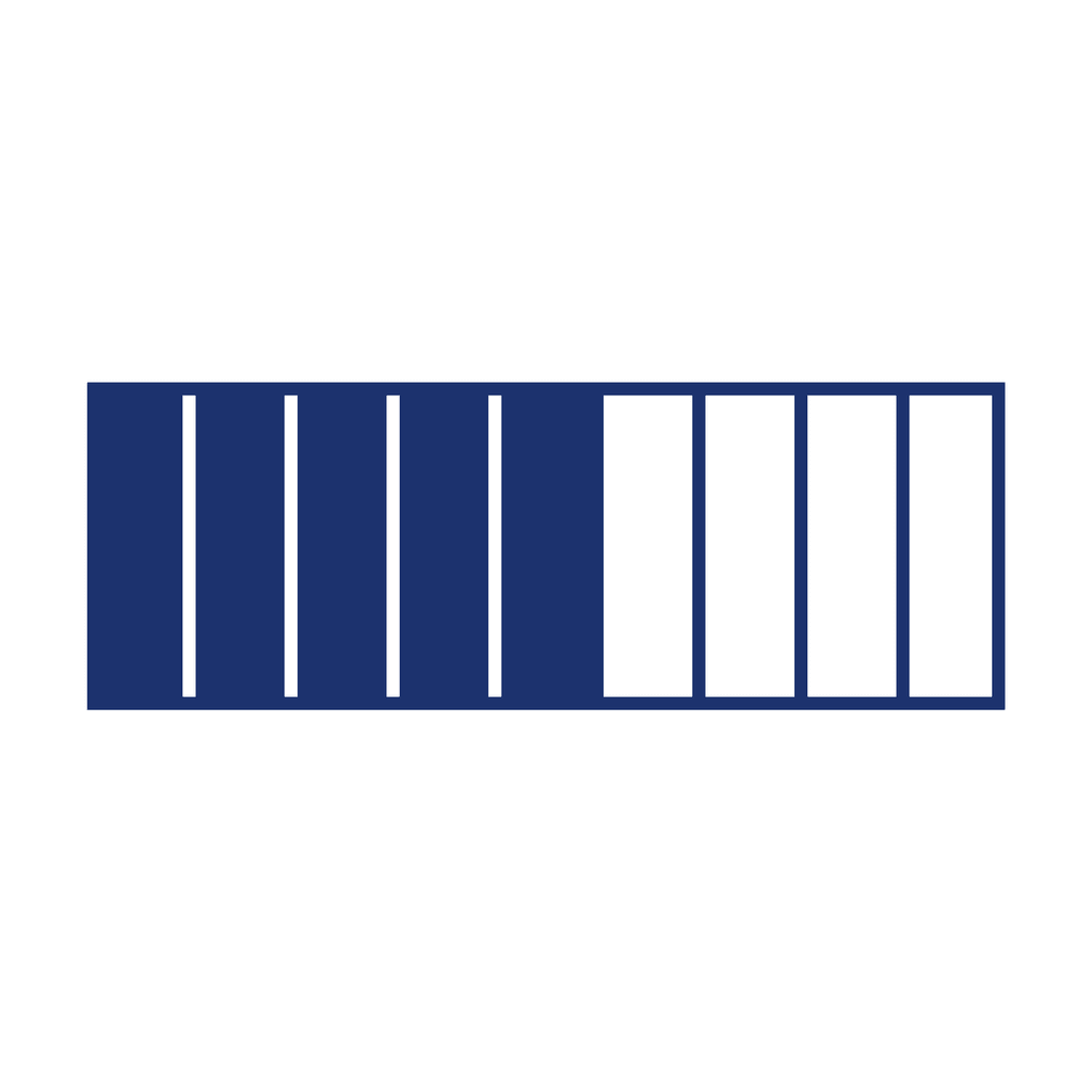 Fraction Bar — 5/9 (five ninths)