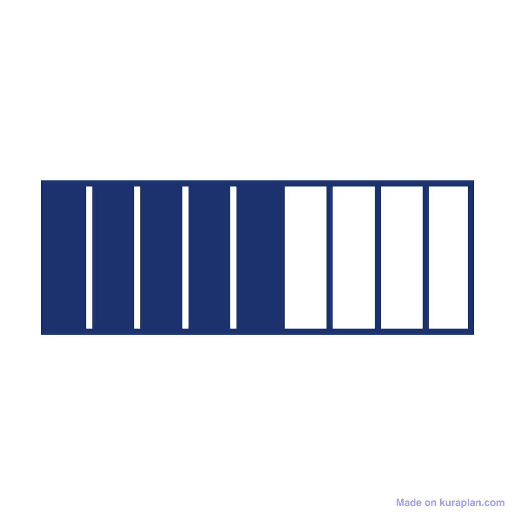 Fraction Bar — 5/9 (five ninths)