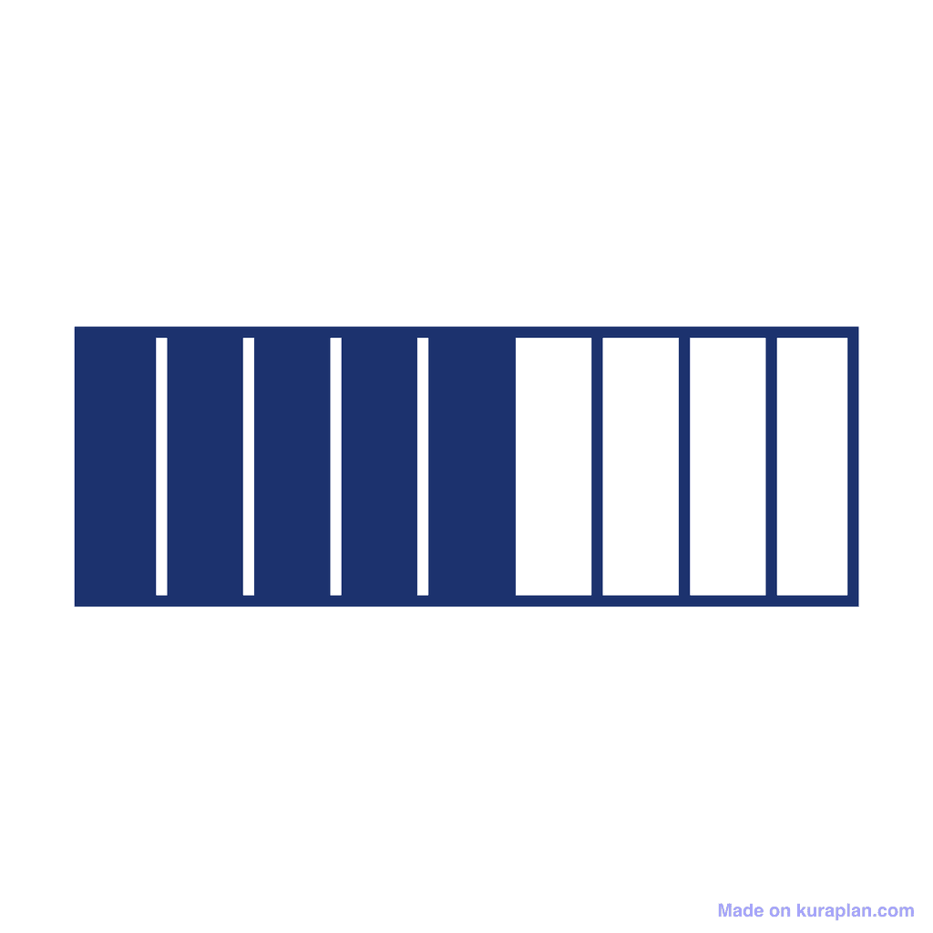 Fraction Bar — 5/9 (five ninths)