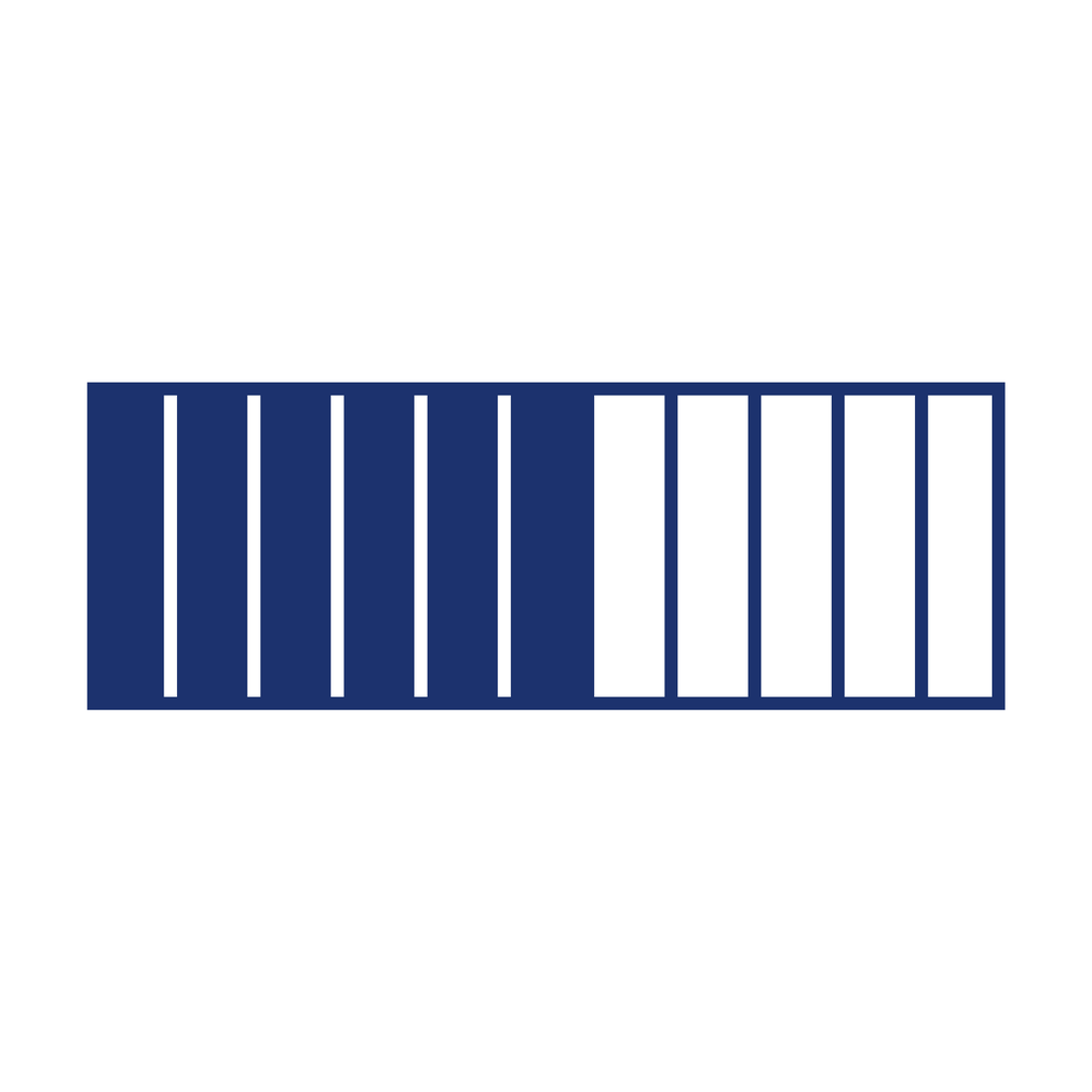 Fraction Bar — 6/11 (six elevenths)