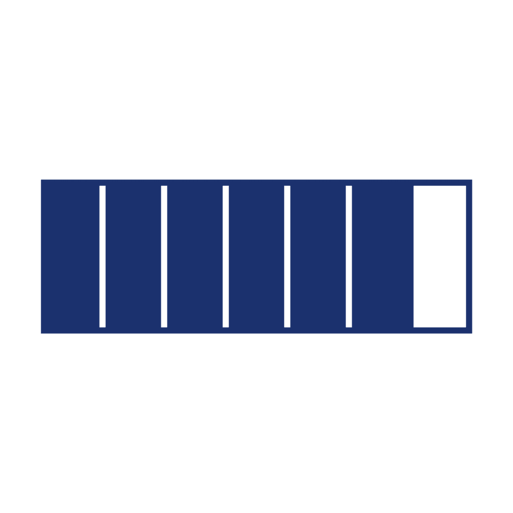Fraction Bar — 6/7 (six sevenths)