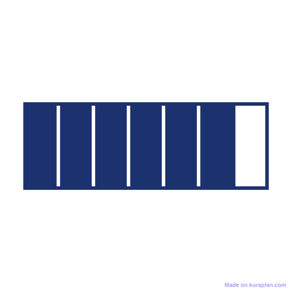Fraction Bar — 6/7 (six sevenths)