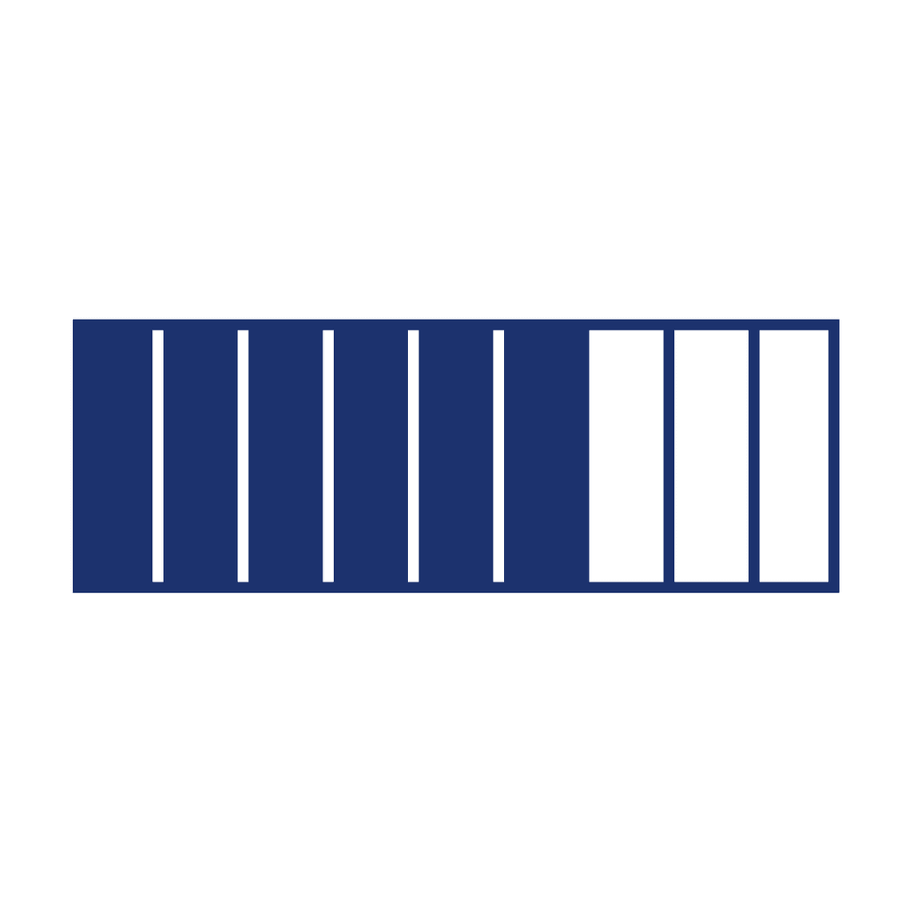 Fraction Bar — 6/9 (six ninths)