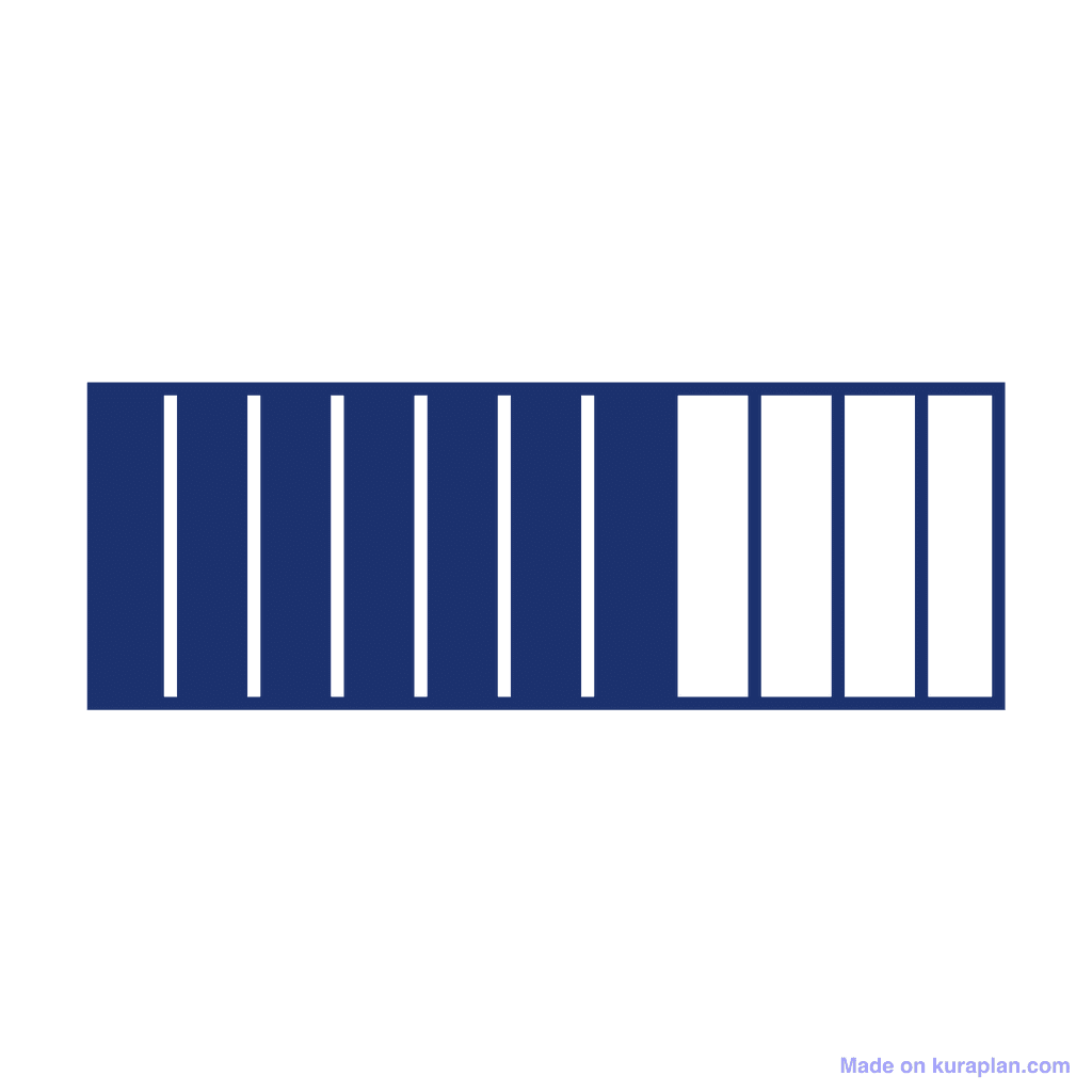 Fraction Bar — 7/11 (seven elevenths)