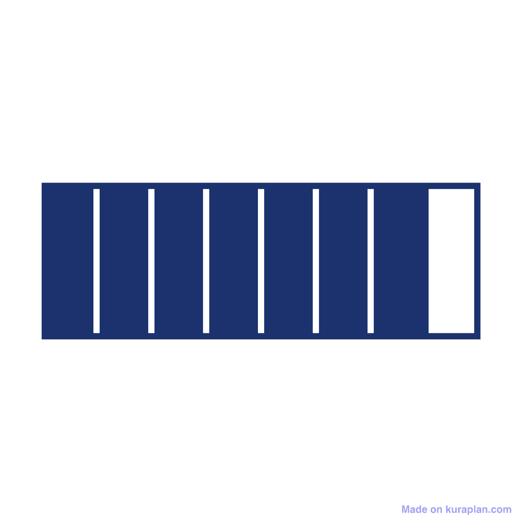 Fraction Bar — 7/8 (seven eighths)