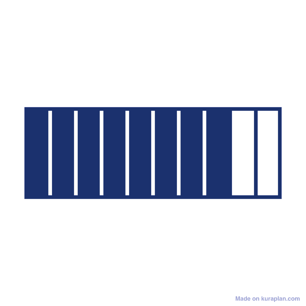 Fraction Bar — 8/10 (eight tenths)