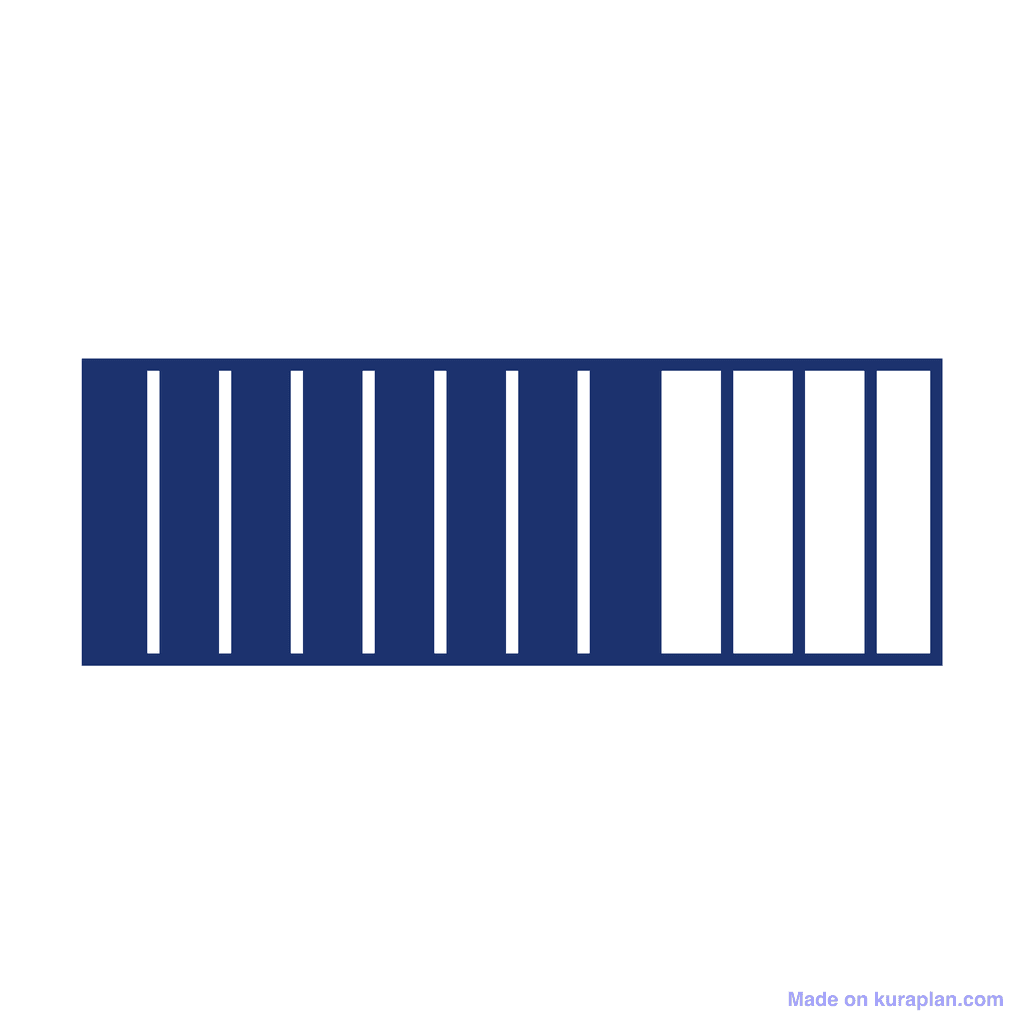 Fraction Bar — 8/12 (eight twelfths)
