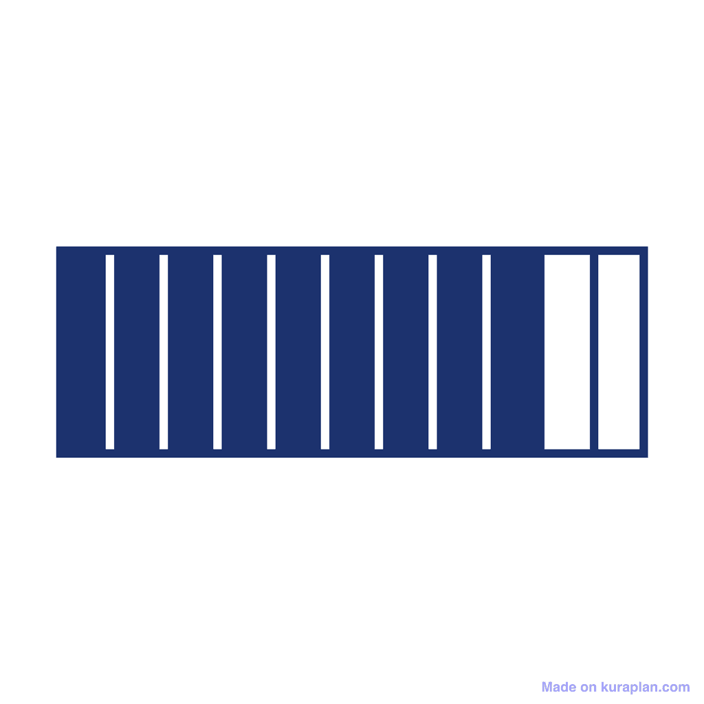Fraction Bar — 9/11 (nine elevenths)