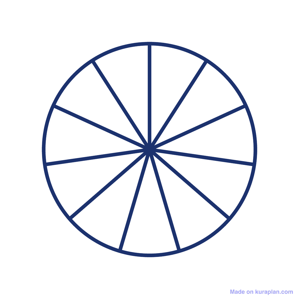 Fraction Circle — 0/11 (zero)