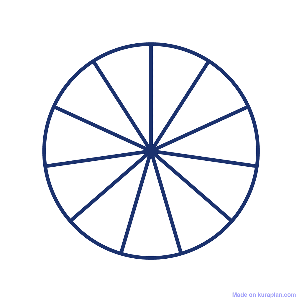Fraction Circle — 0/11 (zero)