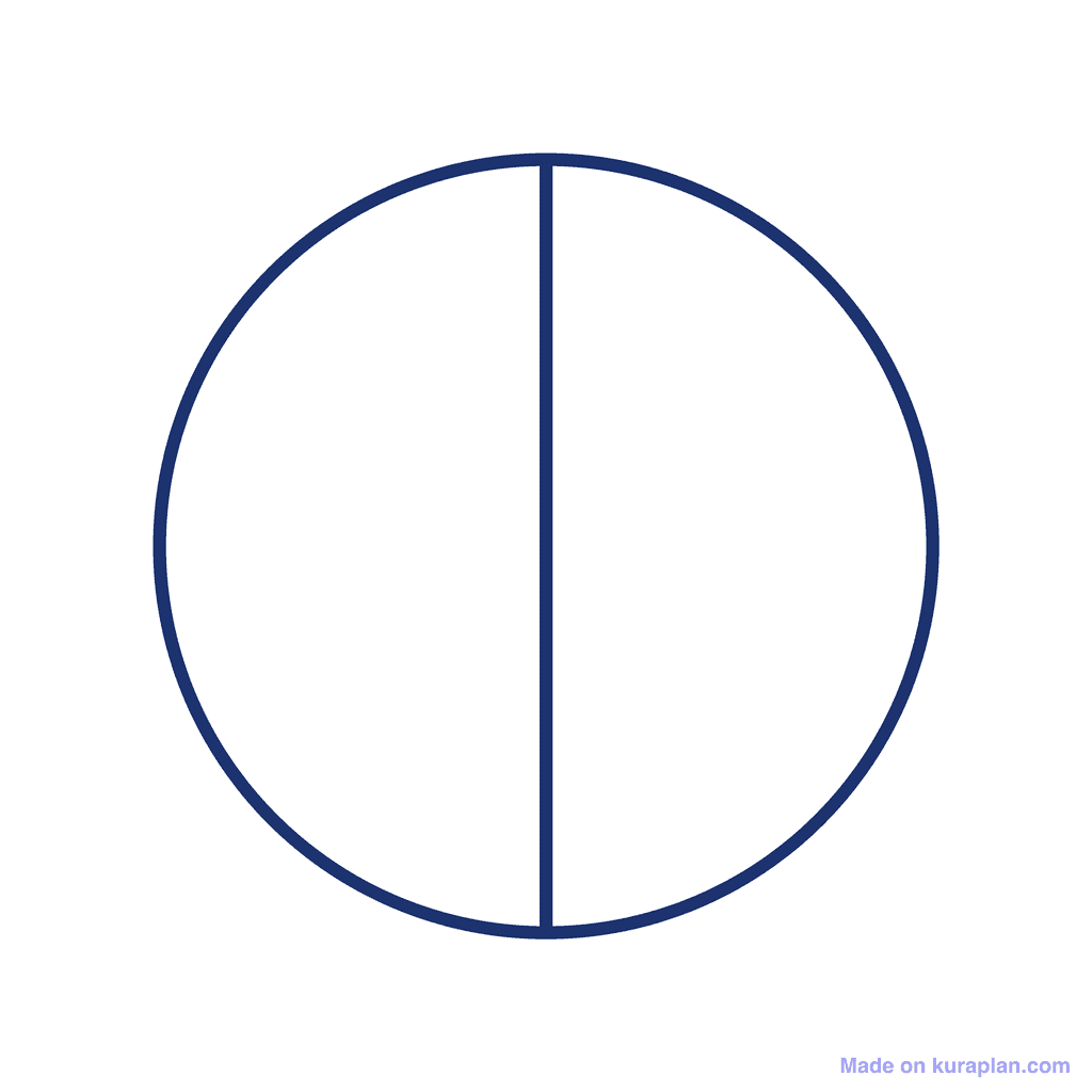 Fraction Circle — 0/2 (zero)