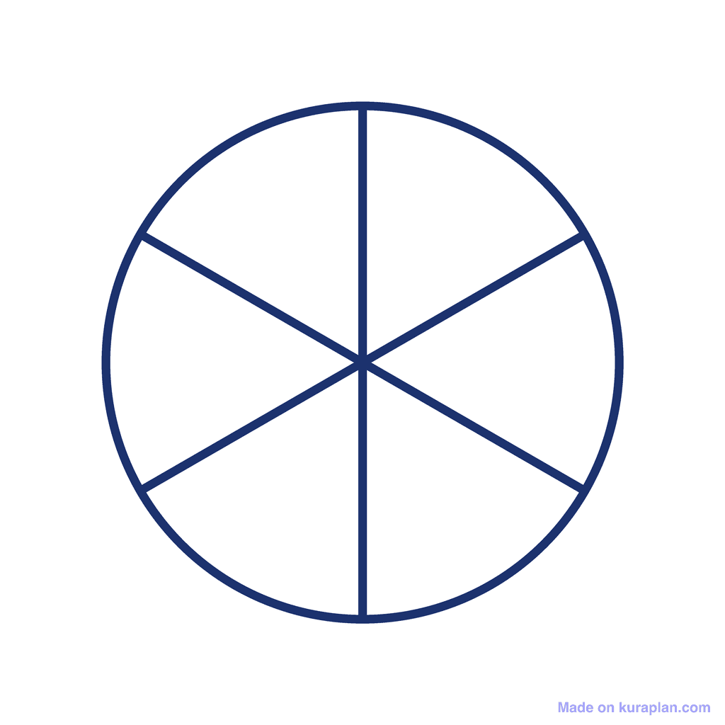 Fraction Circle — 0/6 (zero)