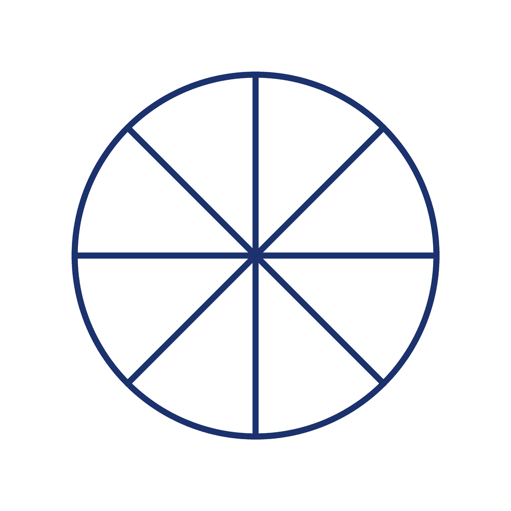 Fraction Circle — 0/8 (zero)