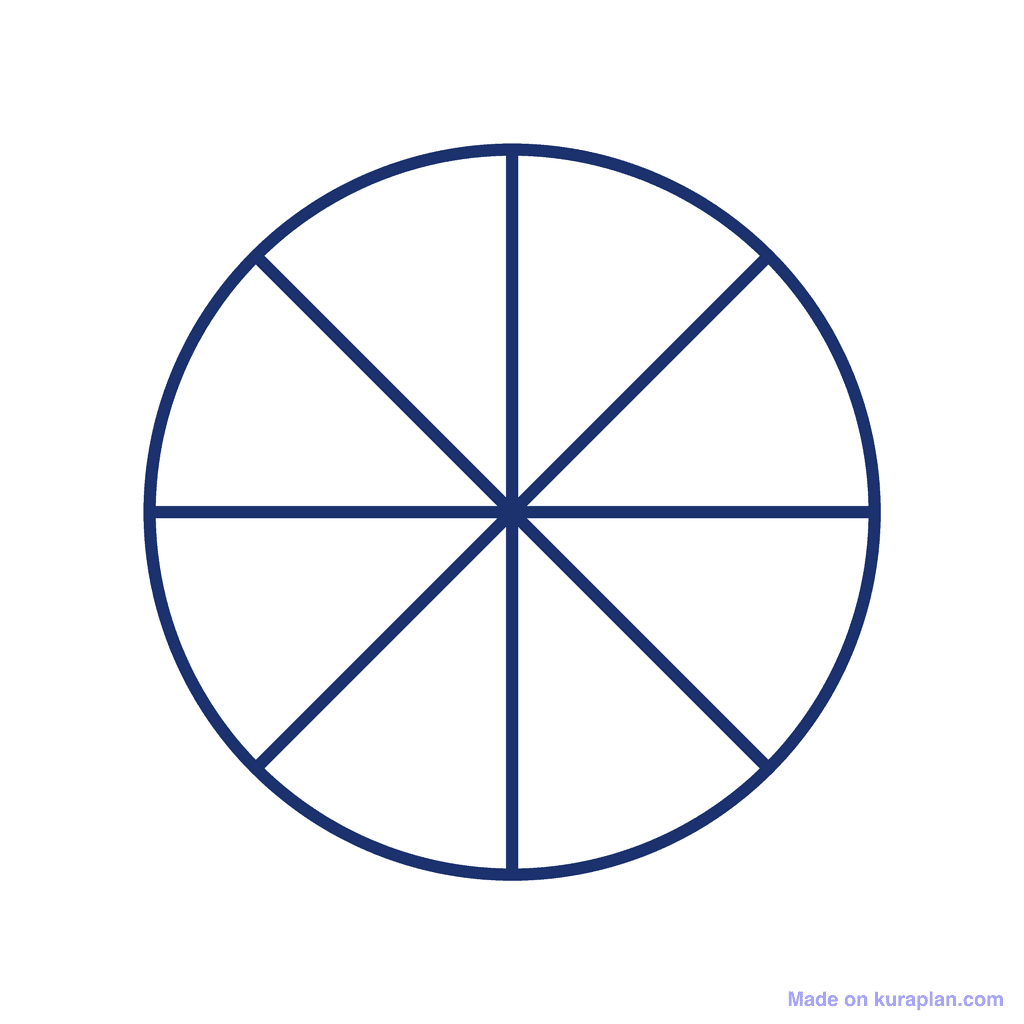 Fraction Circle — 0/8 (zero)