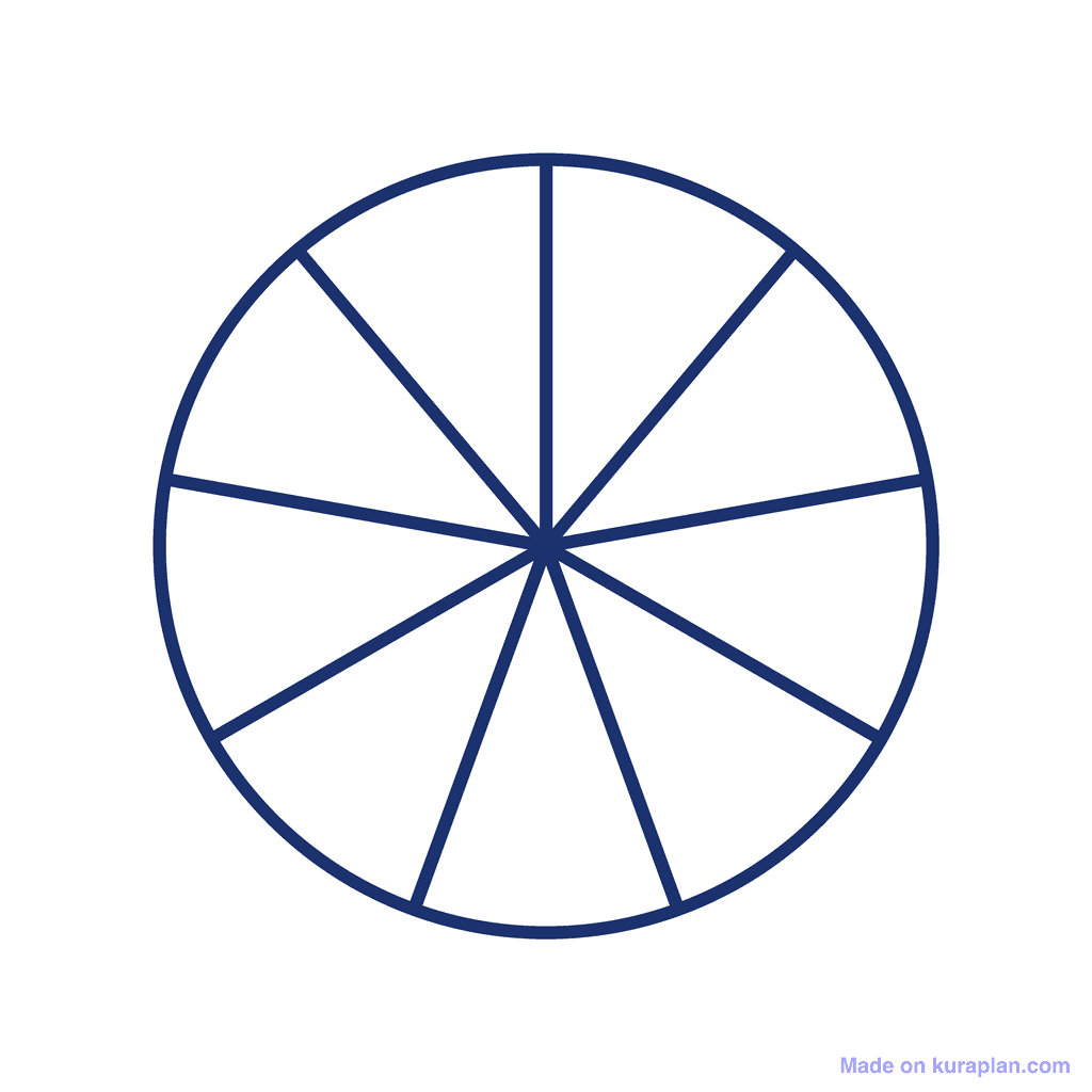 Fraction Circle — 0/9 (zero)