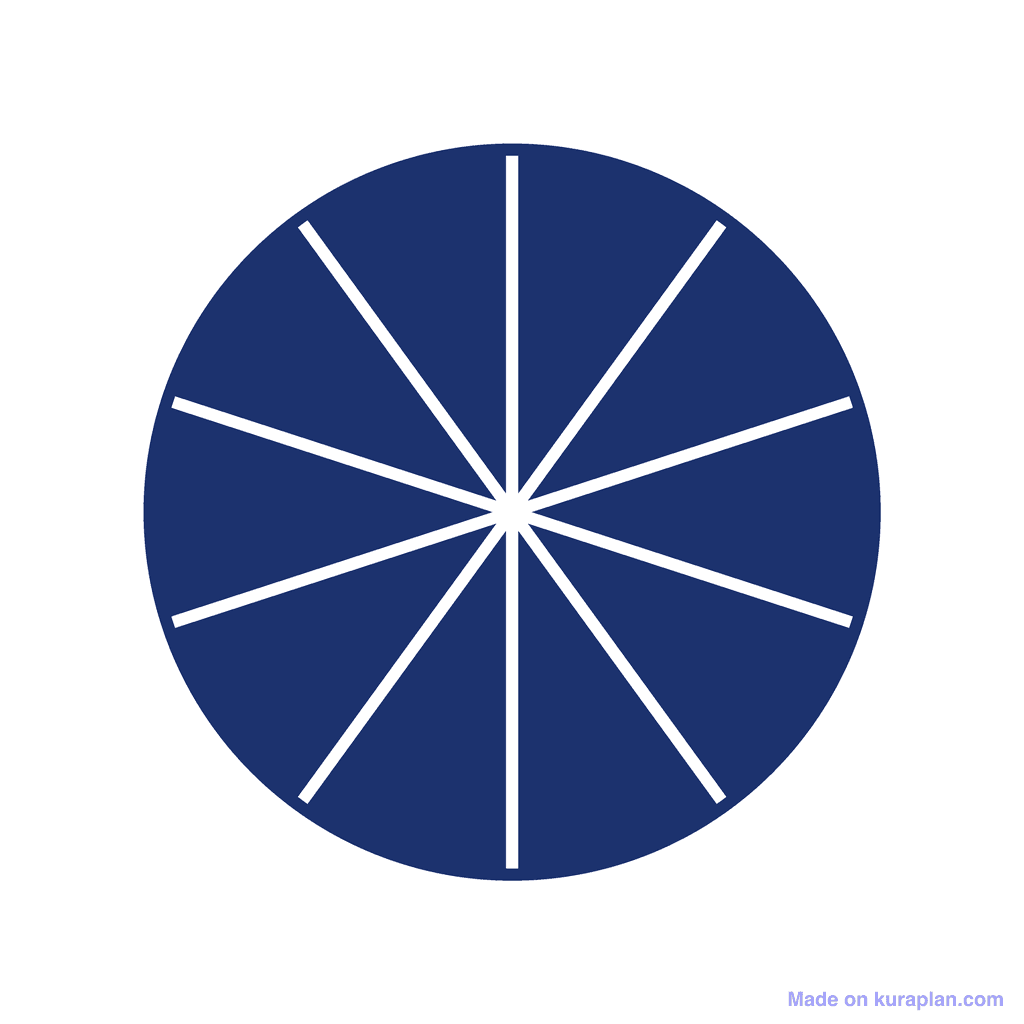 Fraction Circle — 10/10 (one whole)