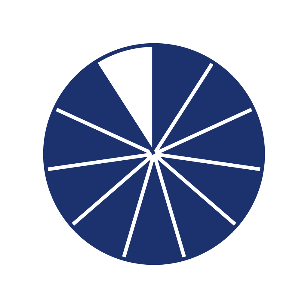 Fraction Circle — 10/11 (ten elevenths)