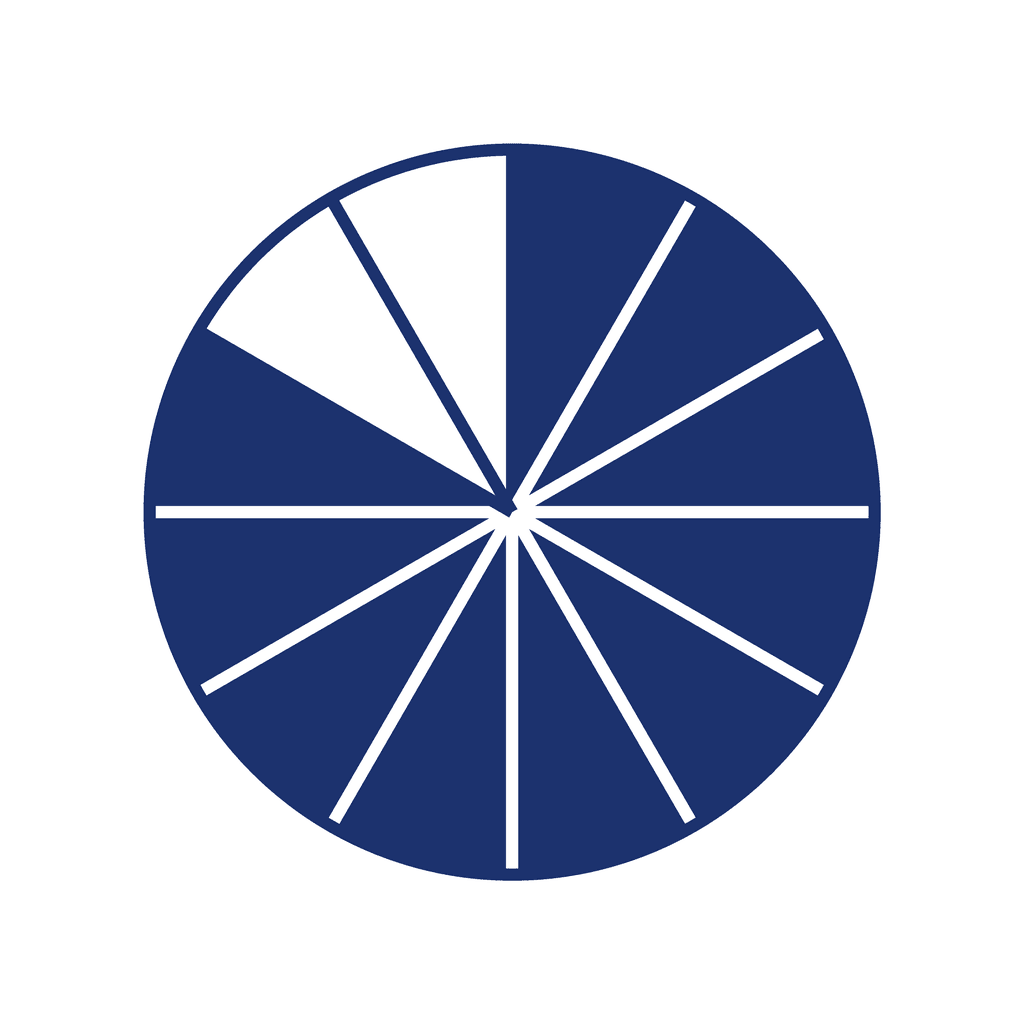 Fraction Circle — 10/12 (ten twelfths)