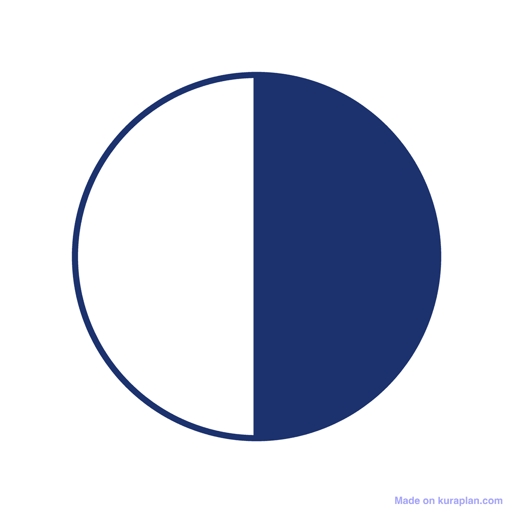 Fraction Circle — 1/2 (one half)