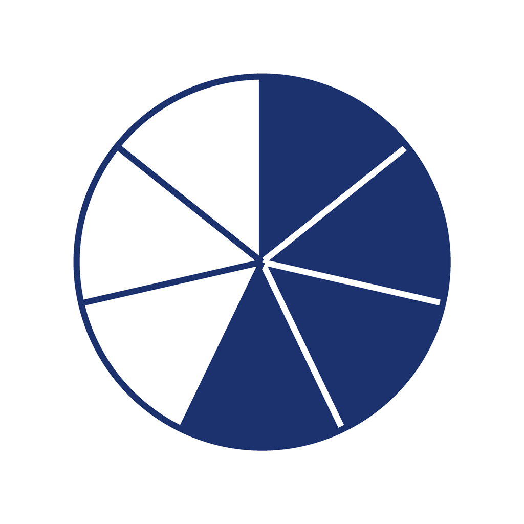 Fraction Circle — 4/7 (four sevenths)