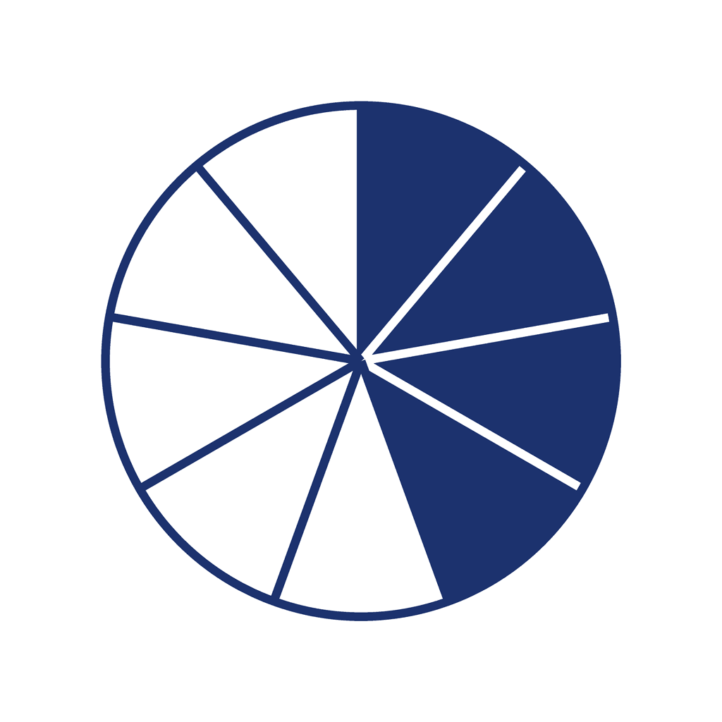 Fraction Circle — 4/9 (four ninths)