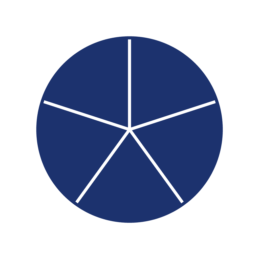 Fraction Circle — 5/5 (one whole)
