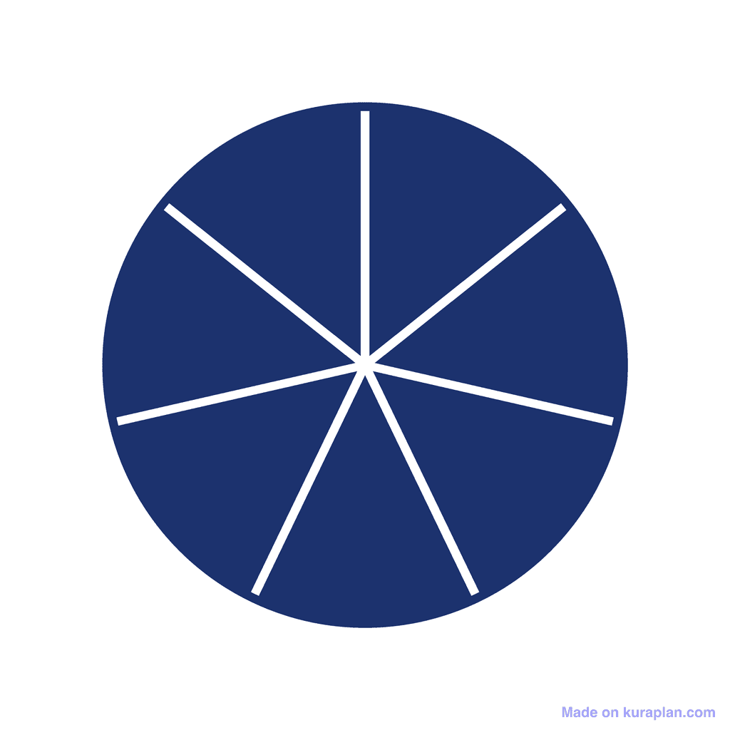 Fraction Circle — 7/7 (one whole)