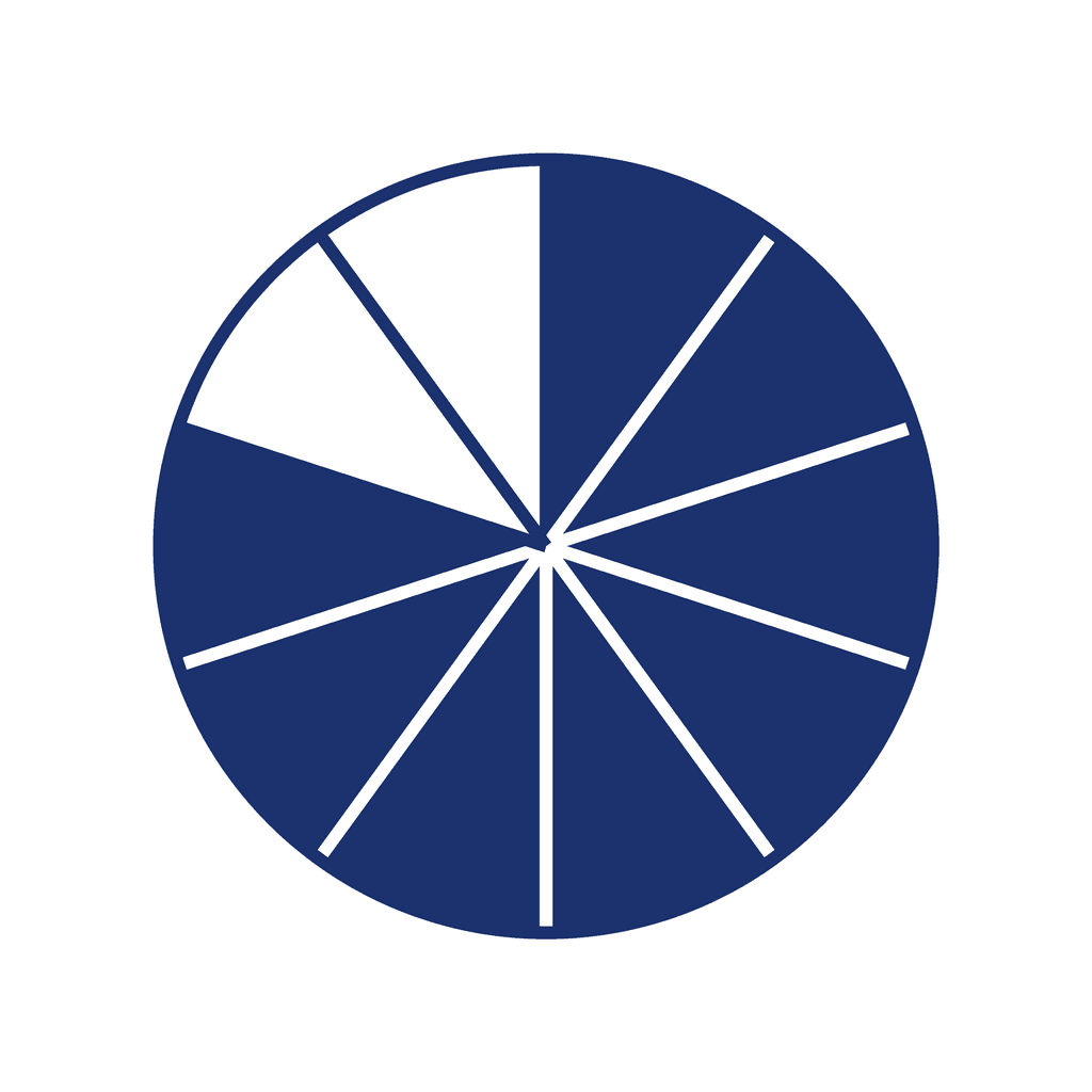 Fraction Circle — 8/10 (eight tenths)