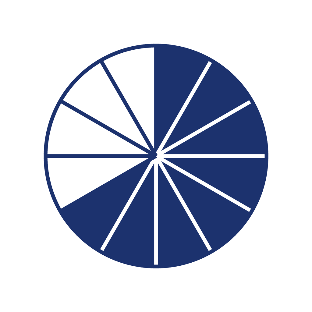 Fraction Circle — 8/12 (eight twelfths)