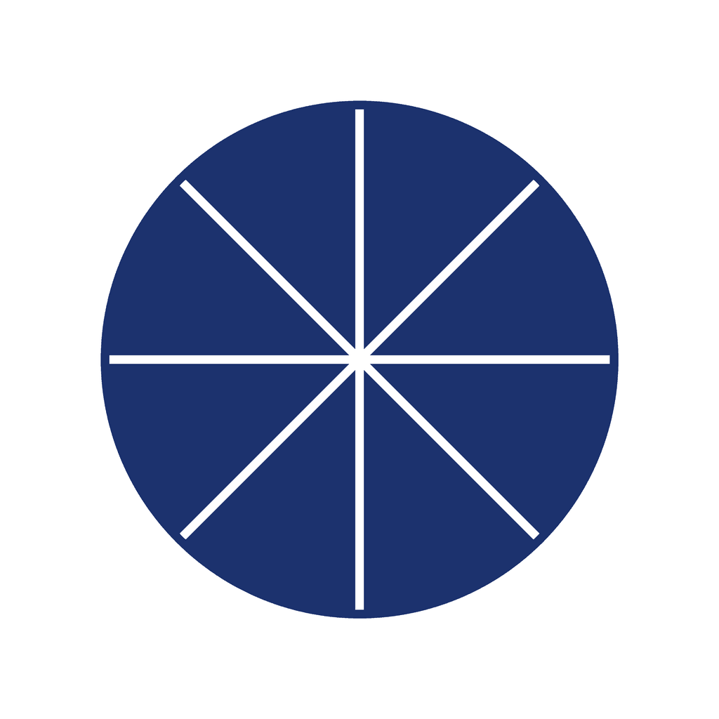 Fraction Circle — 8/8 (one whole)