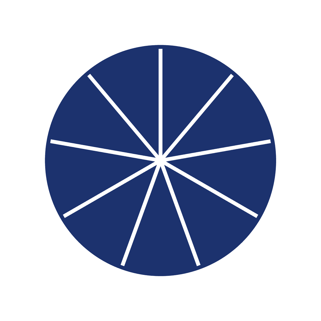 Fraction Circle — 9/9 (one whole)