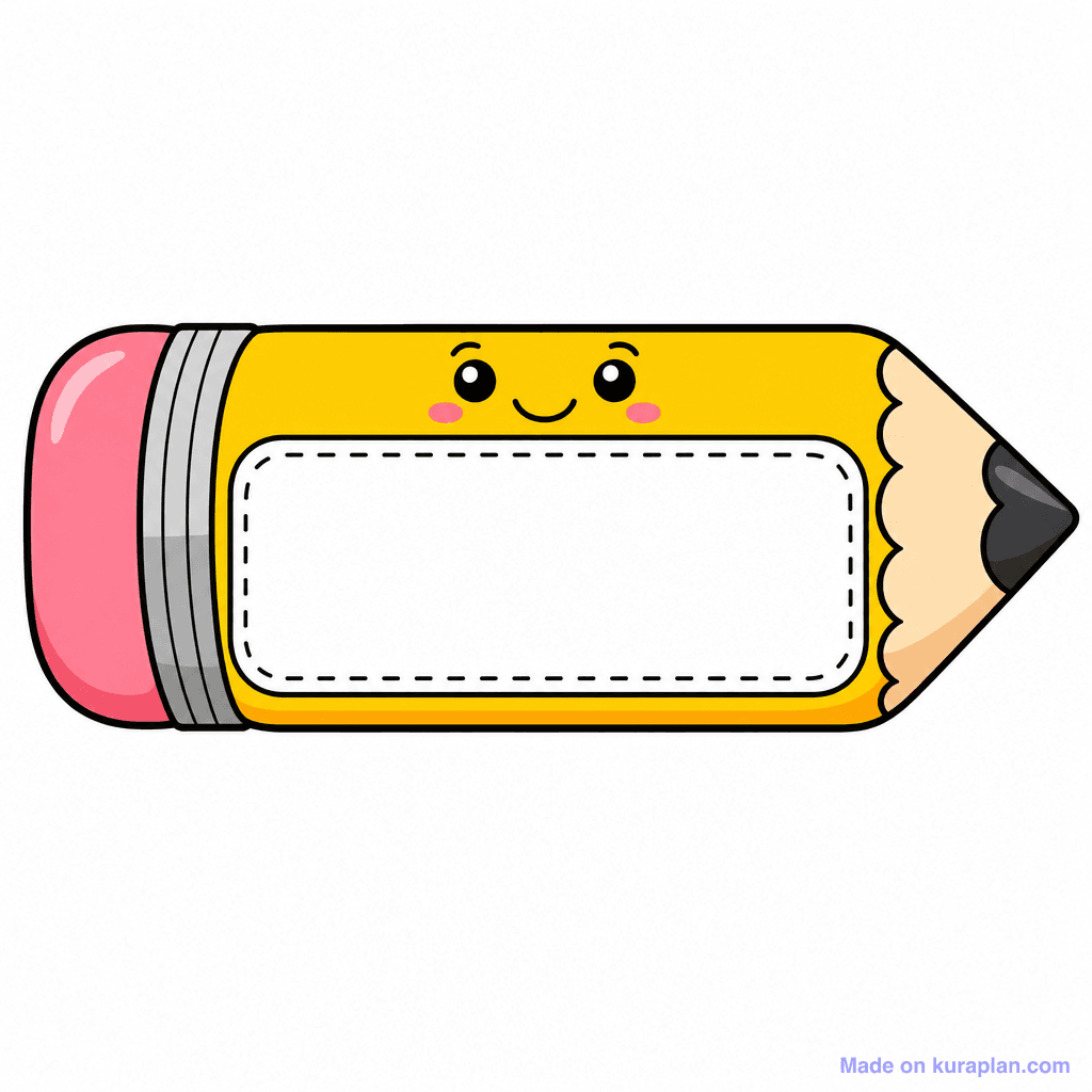 Frame Name Tag Pencil