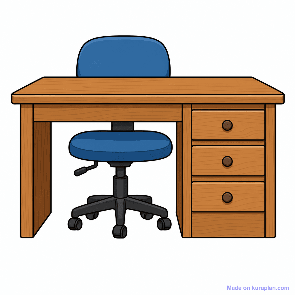 Furniture Desk Chair Set